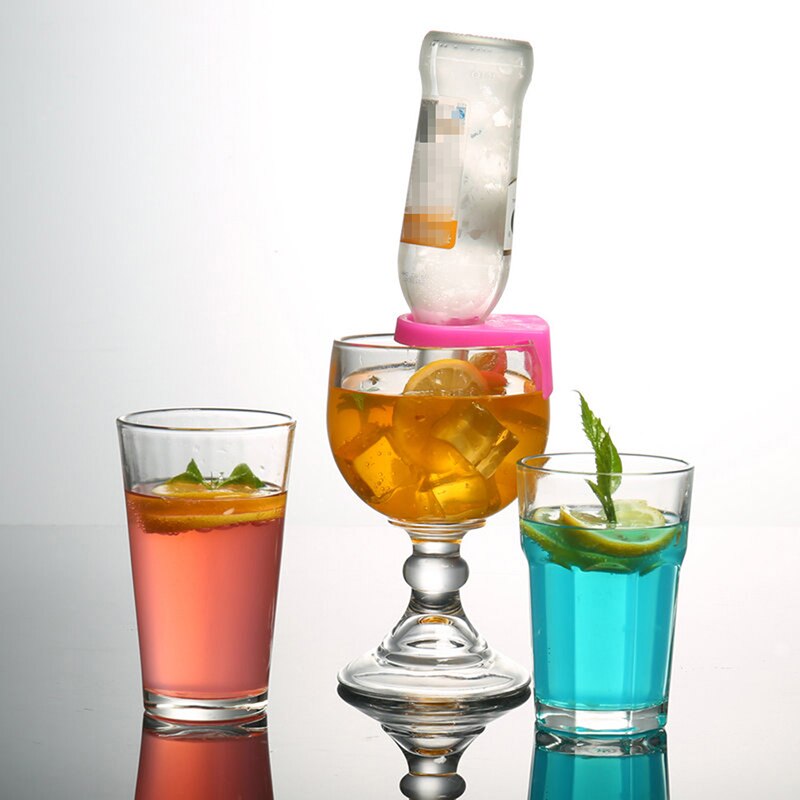Mini Drinks Bottle Buckle Holders On Glass Cup Beer Cocktail Bottle Holder Drinking Bar Clip Portable Wine Bottles Rack