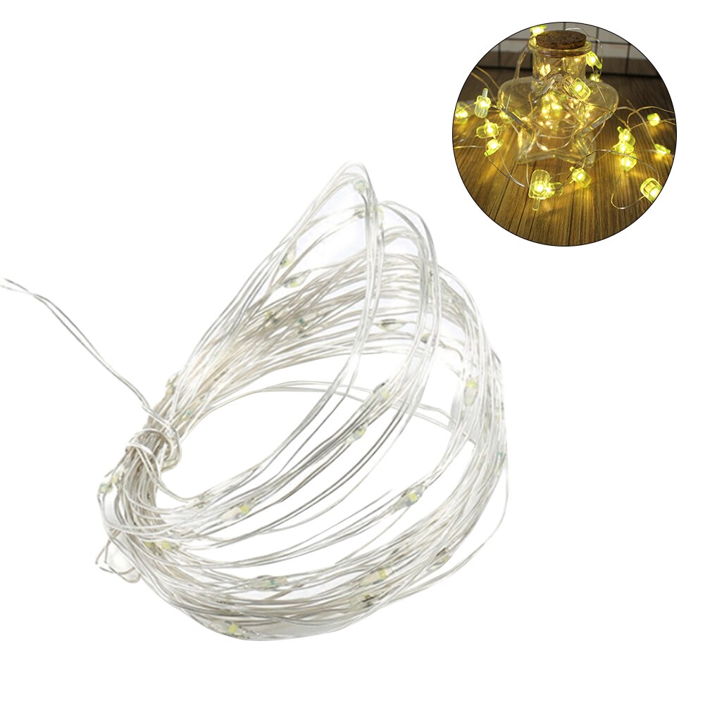 Red copper wire lamp string led girl room decorative lights bedroom decorative lights string hanging lights: 6A