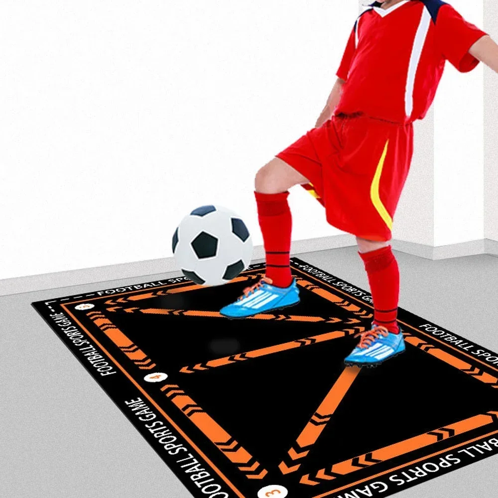 Estera de entrenamiento de fútbol, estera de entrenamiento de drible antideslizante plegable para niños y adultos, esteras de Fitness insonorizadas, equipo de entrenamiento de fútbol: Naranja