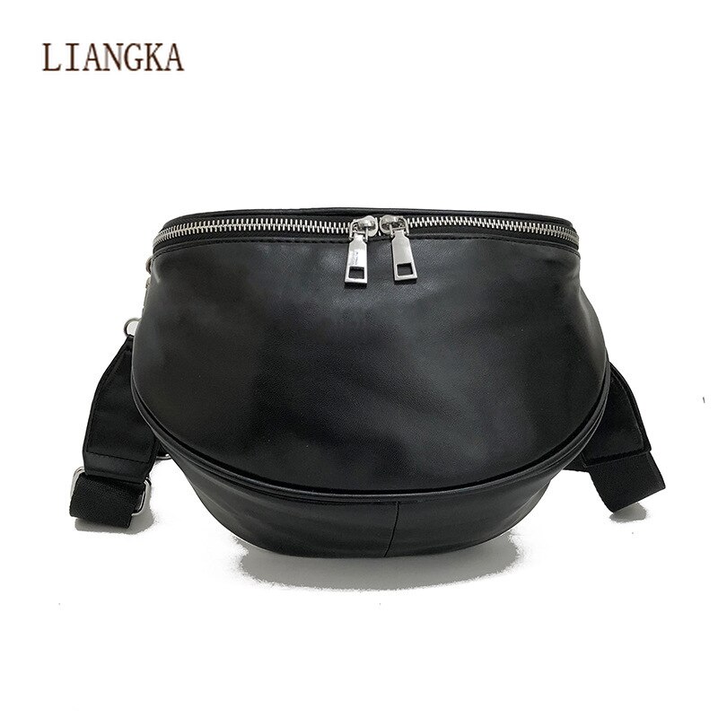 Bolso Negro de piel sintética para mujer, bandolera sencilla, informal, para deportes, senderismo, novedad de