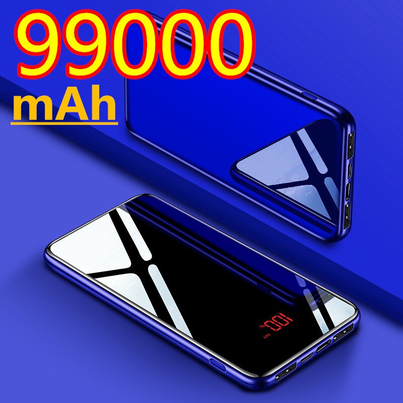 99000mAh Energie Bank tragbare Dual USB ladegerät Energie Bank für iPhone 11 Profi Xiaomi praktisch externe batterie ladegerät