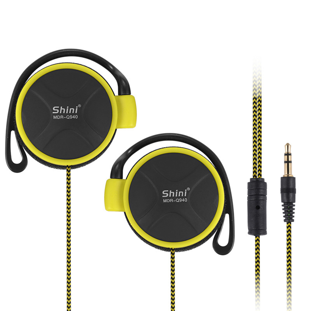 Original SHINI Q940 3.5mm Headphones Stereo Bass Music Earphone Ear Hook Headset fone de ouvido For MP3/4 Computer Mobile Phone: WHITE