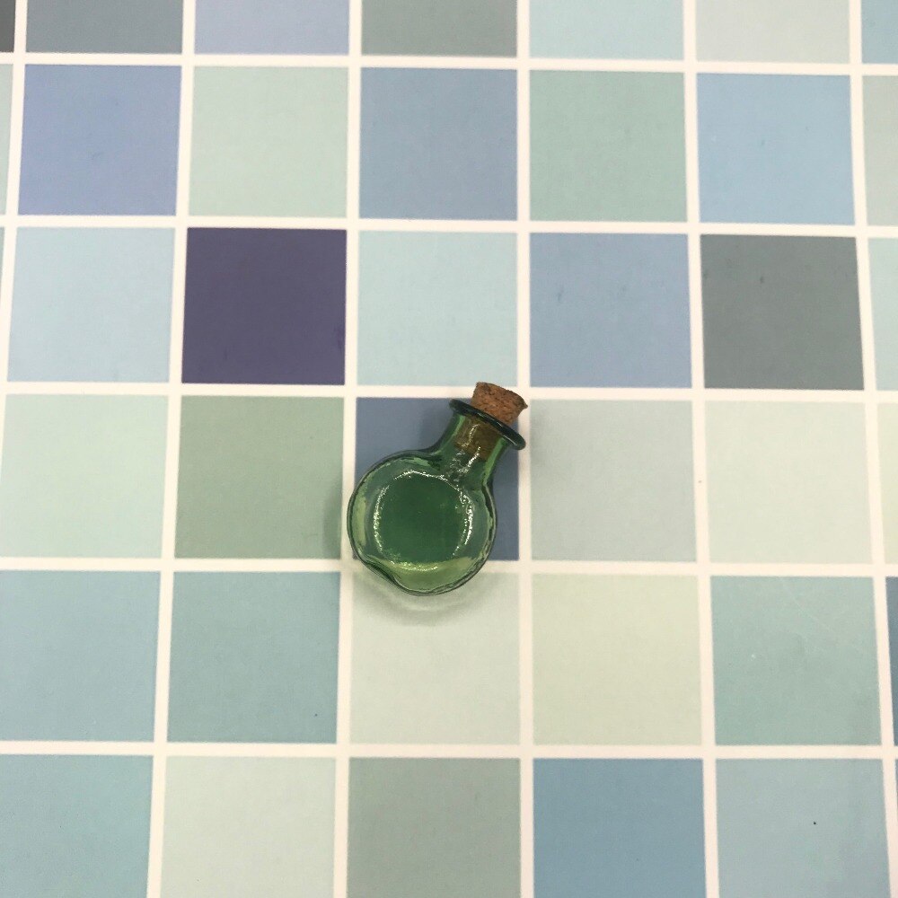 Collier à faire-même bouteilles en liège | Mini bouteilles, verre plat 9 couleurs, pendentifs, pendentif bouteilles pour mariage, bocaux , flacon bijoux à la 50 pièces: green