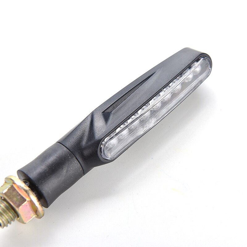 1x luz LED de intermitente negra Universal de motocicleta indicadores ámbar intermitente