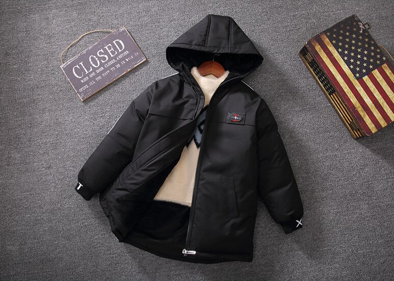 Herbst Winter freundlicher Oberbekleidung Mantel Sportliche Wasserdichte Winddicht Verdicken Kaschmir Mit Kapuze Jacke Für Jungen freundlicher kleidung Jungen Jacke: Schwarz / 9T