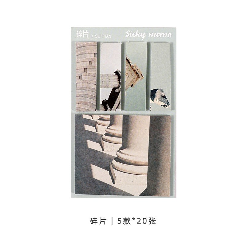 Domikee Leuke Creatieve Zelfklevende Kantoor School Memo Pad Student Draagbare Sticky Notes Pad Index Label Briefpapier Leveringen: sui pian