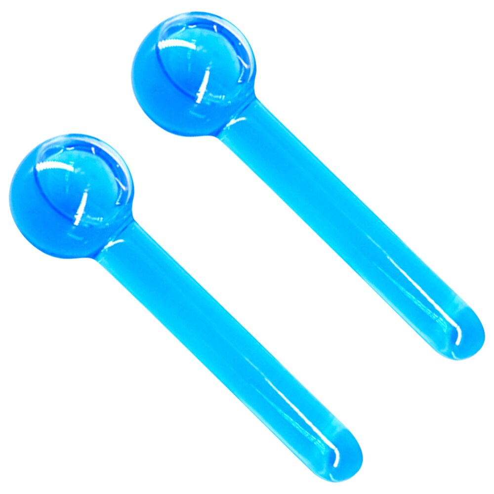 2Pcs Facial Massage Globes Beauty Ice Ball Energy Crystal Ball Facial Cooling Ice Globes (Blue): Default Title