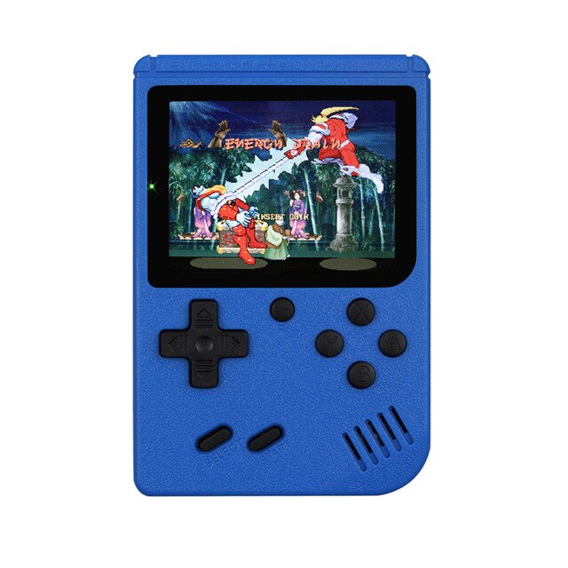 Retro Portable Mini Game players 3.0 Inch Handheld Video Game Consoles AV Out Connect TV HD Screen Two Players For Childhood: Blue