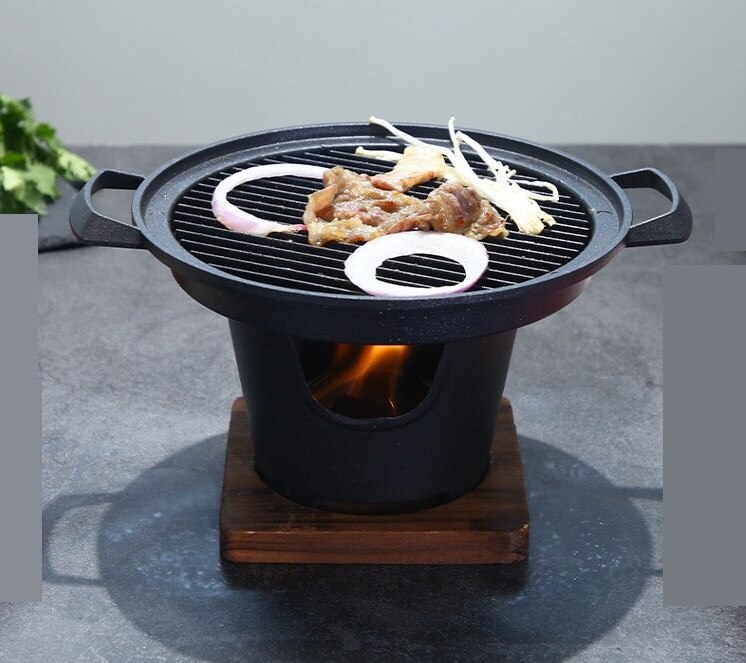 Portable bbq grill Household double man table top barbecue grills BBQ Korean cuisine non-stick barbecue dish Hotel teppanyaki 21