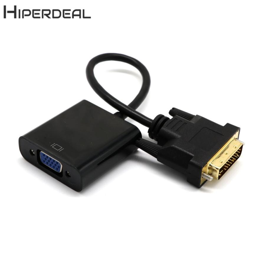 HIPERDEAL DVI to VGA Adapter WAWPI Male to Female Adapter DVI 24+1 TO VGI 18Feb05 F