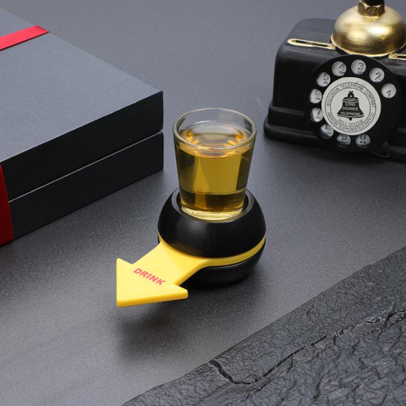 pekeren skudd spinner selskapsspill snurre rundt drikkespill glasskoppsett roterbar pil øl vin brettspill bord underholdning: 02