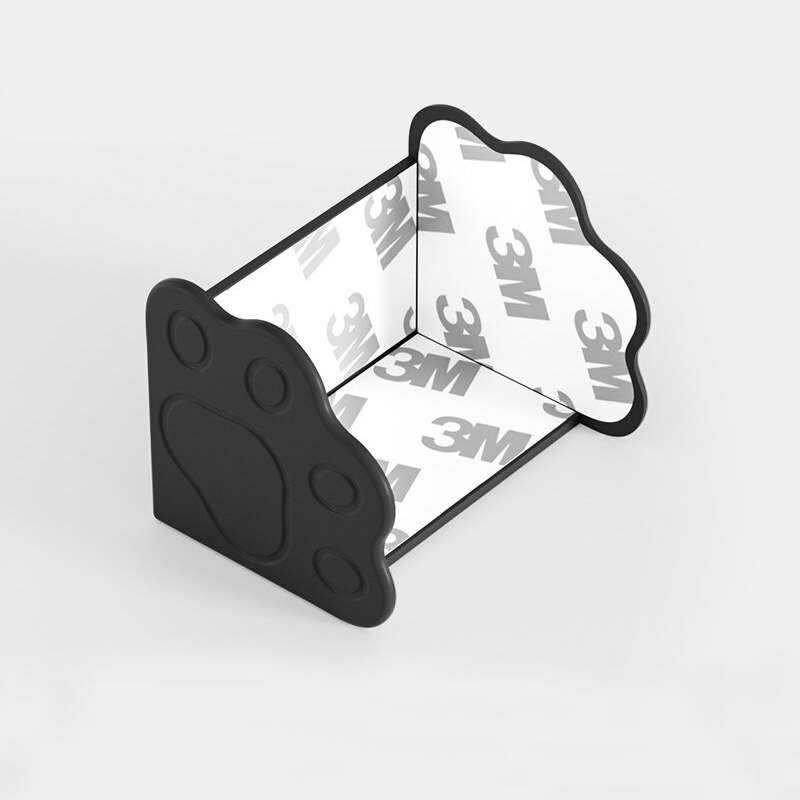 Narożnik drzwiowy ochraniacz na krawędzie nowy słodki kociak łapa silikon bezpieczeństwo dla dziecka ochrona przed dziećmi meble dziecięce bezpieczeństwo: 4.0cm czarny