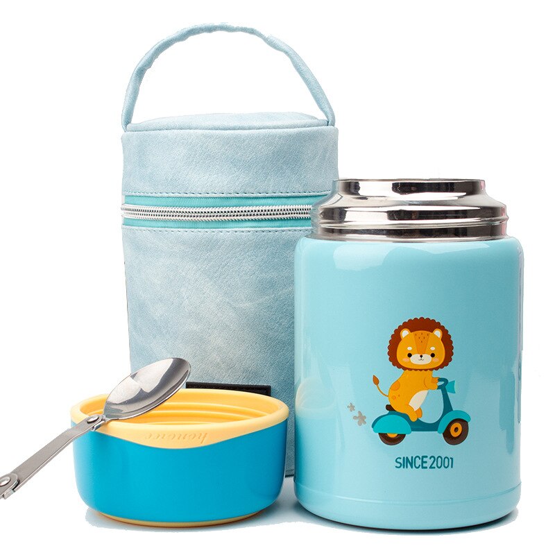 Roestvrij Staal Tin Pot Thermos Voedsel Box Bento Box Grote Capaciteit School Volwassen Picknick Bento Opbergdoos Draagbare Bento Box