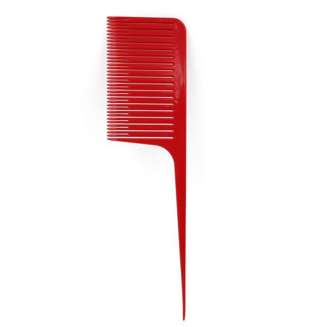 Peine de teñido de cola Pro-pelo teñido tejido corte peines cepillo de pelo para salón de peluquería resistente a altas temperaturas: Rojo