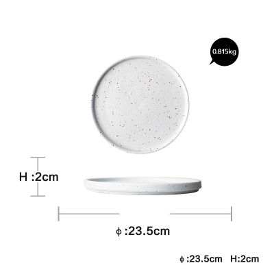 KINGLANG-plato de comida occidental de cerámica japonesa, plato de carne, tazón de arroz para el hogar, cuchara pequeña, plato de salsa, plato de Pasta y fideos, 1 ud.: plate L