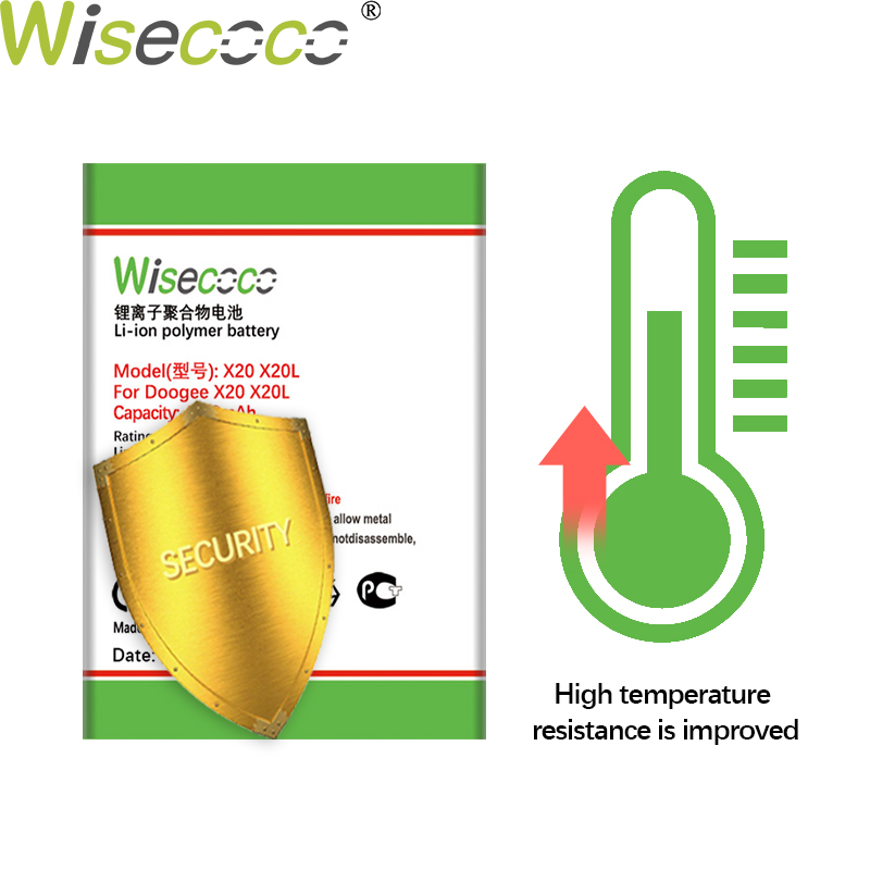 WISECOCO-Batería Para DOOGEE X20 X20L, 4100mAh, BAT17582580, batería de + número de seguimiento