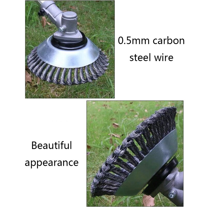 Kit de cabezal de corte de hilo para segadora, cepillo para segadora de alambre de 6 pulgadas, cabezal de deshierbe, cortacésped, accesorios para deshierbe