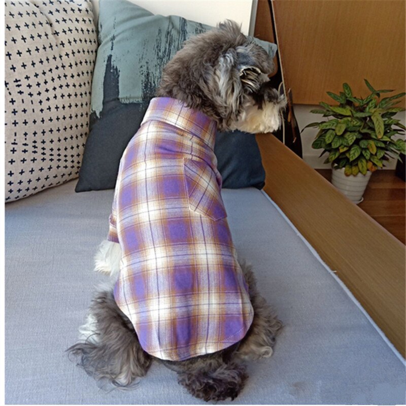 T-shirt pour chien, vêtements d'été pour animaux de compagnie, chat, chihuahua, yorkshire, chiot, caniche, poméranien, schnauzer, carlin, manteau, costume pour chien, tenue: Violet / L