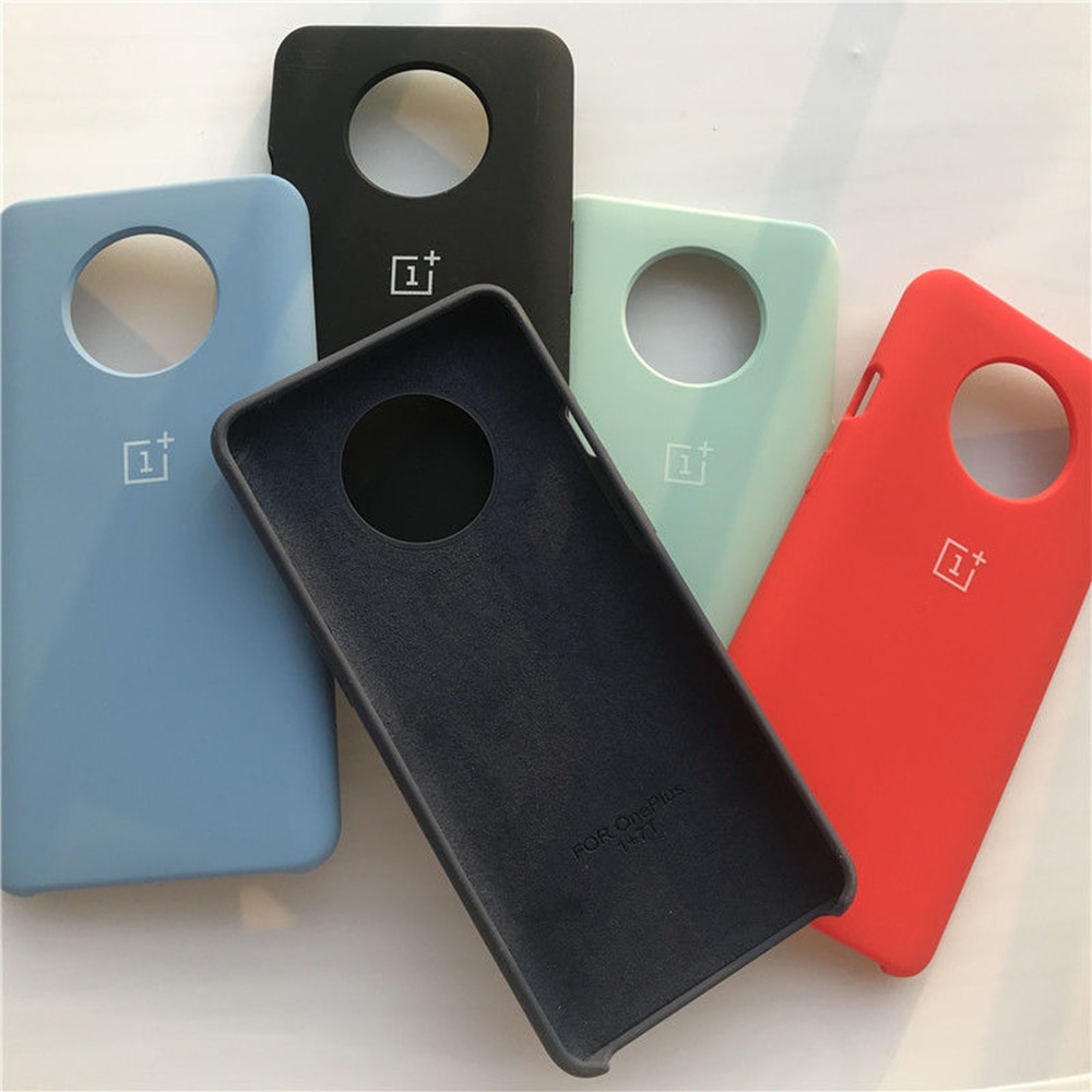 Funda Oneplus 7T de lujo de de silicona líquida protección suave Oneplus 7 Pro Funda Oneplus 7 Funda a prueba de golpes Funda
