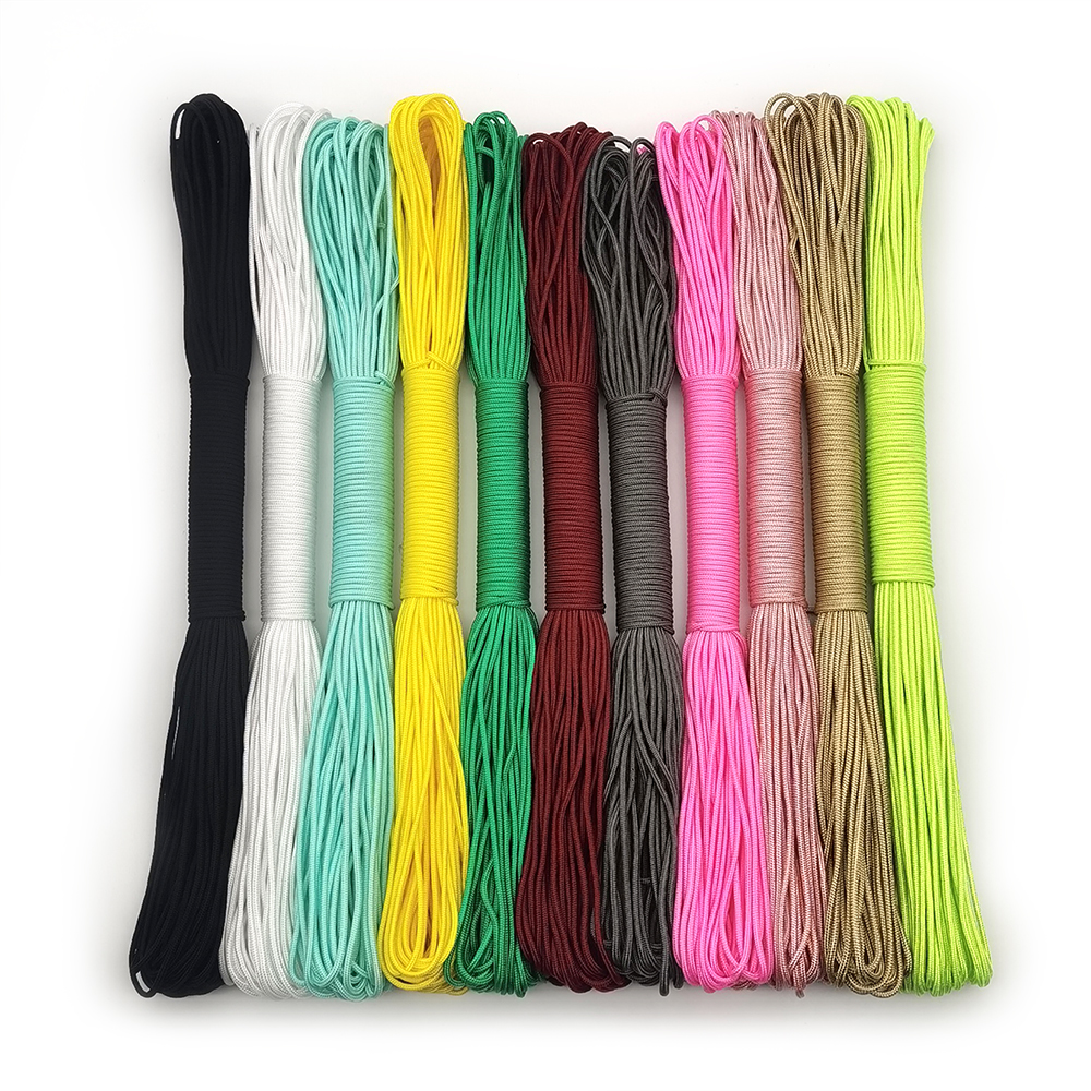 Diameter 2Mm 100Meter Deepred Touw Parachute Cord Koord Touw Klimmen Camping Survival Apparatuur Paracord Armband