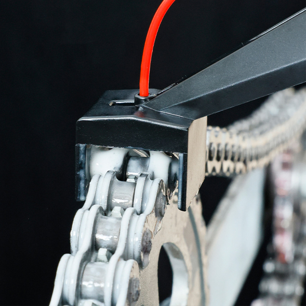 10-1set Motorcycle Chain Oiler Spray Gear Mess-Free Motorcycle Chain Lube Applicator Moto Wax Chain Cleaner Maintenance Tools