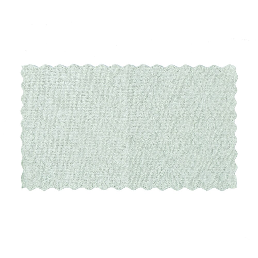 Bloemen superabsorberende schoonmaakdoek, poetsdoek, vaatdoek, keukengootsteen, microvezel schoonmaakdoeken: Lichtgroen