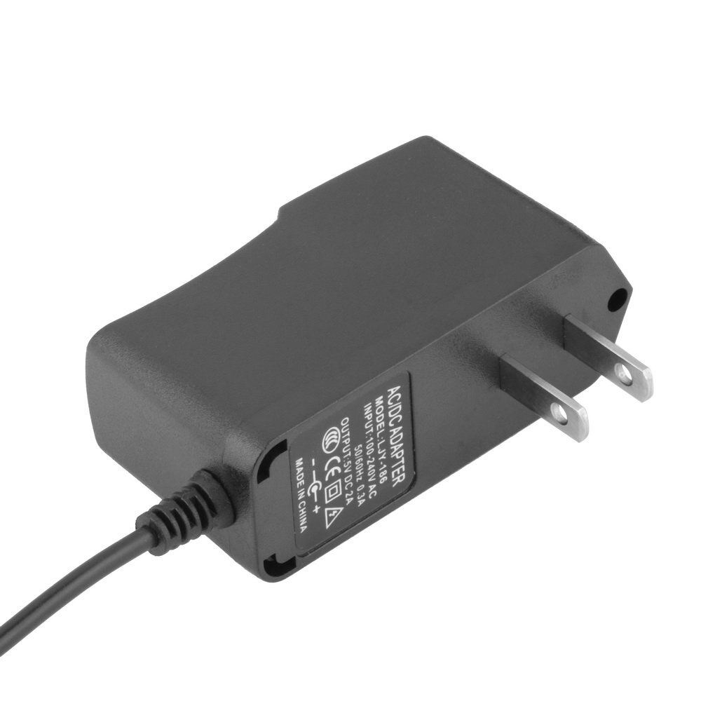Universal Black IC Power Adapter AC Charger DC 5V 2A / 2000mA 2.5mm EU/US Plug for Android Tablet Laptop