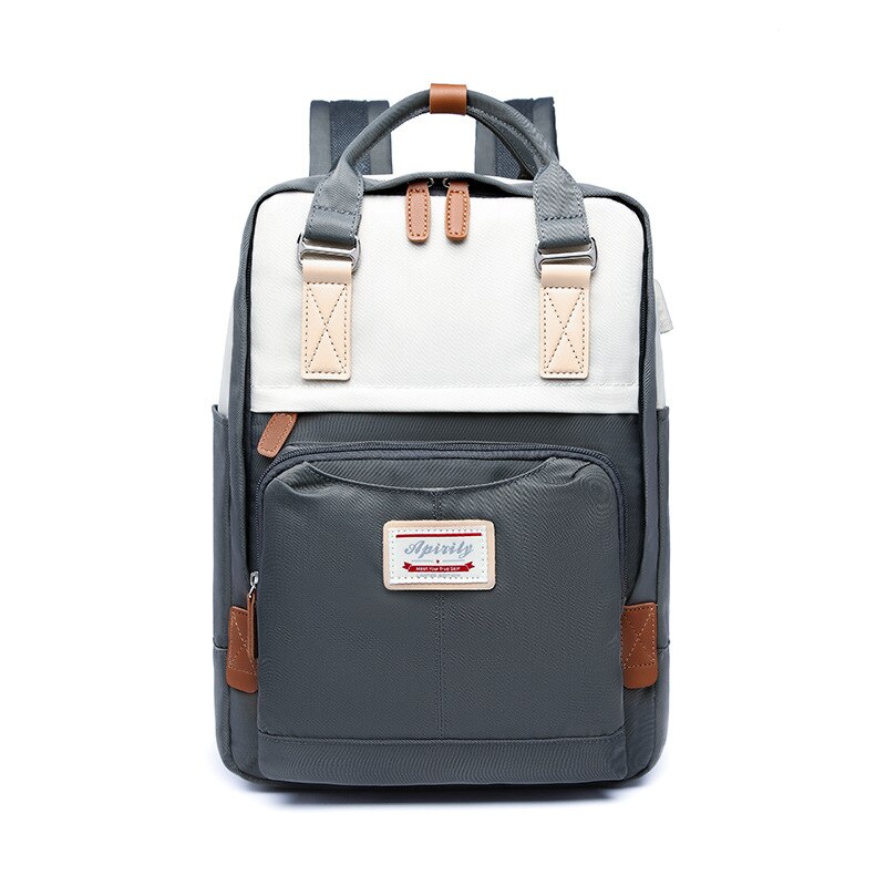 Damenrucksack mit großem fassungsvermögen 14 15 zoll-laptops, schulrucksack, wasserdichter rucksack, rucksack, mochilas: Dunkelgrau / 15 zoll