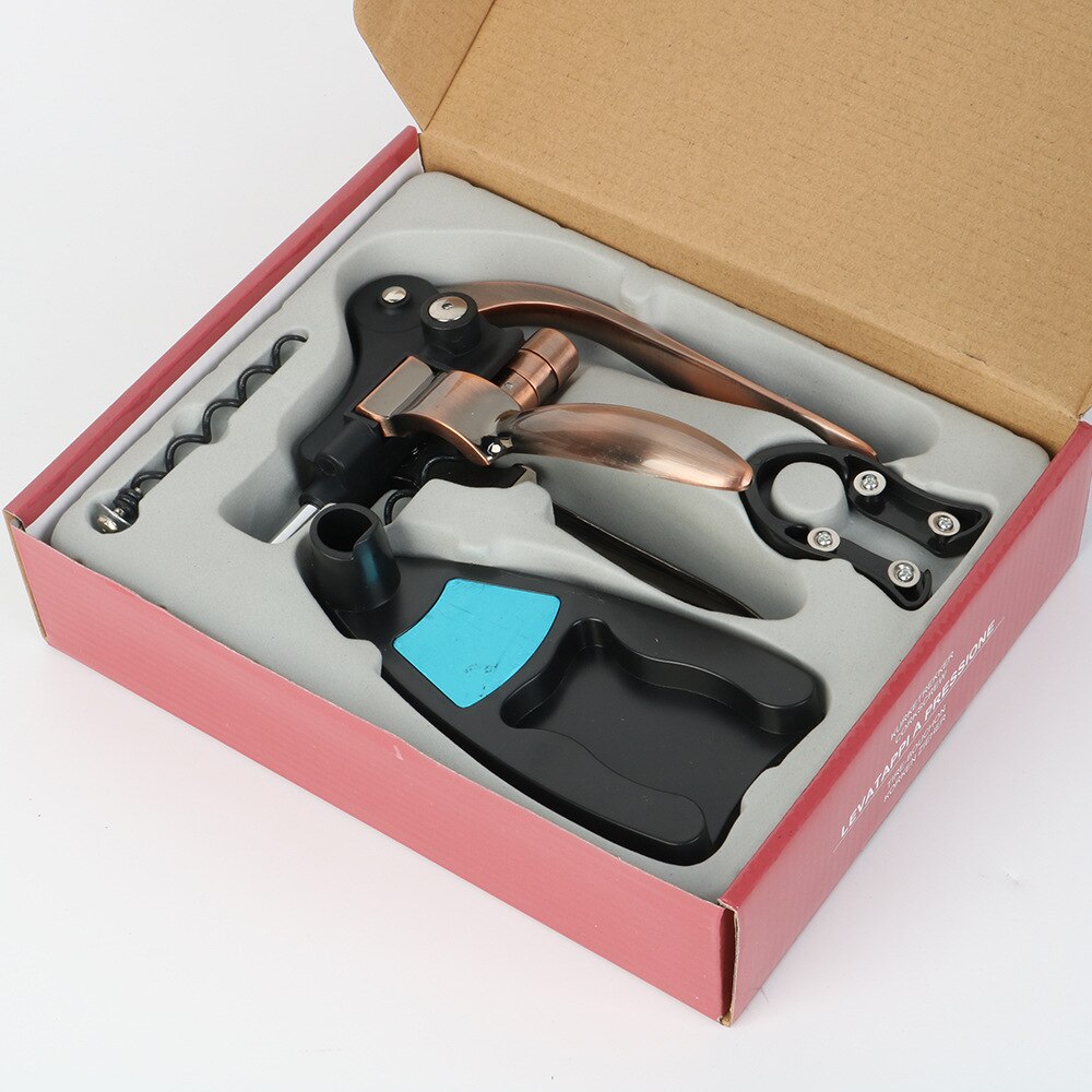 Juego de sacacorchos para vino, herramienta de , exquisita caja de , Material de aleación reforzada en forma de conejo, abridor de vino para el hogar: 4Pcs-Set-Bronze