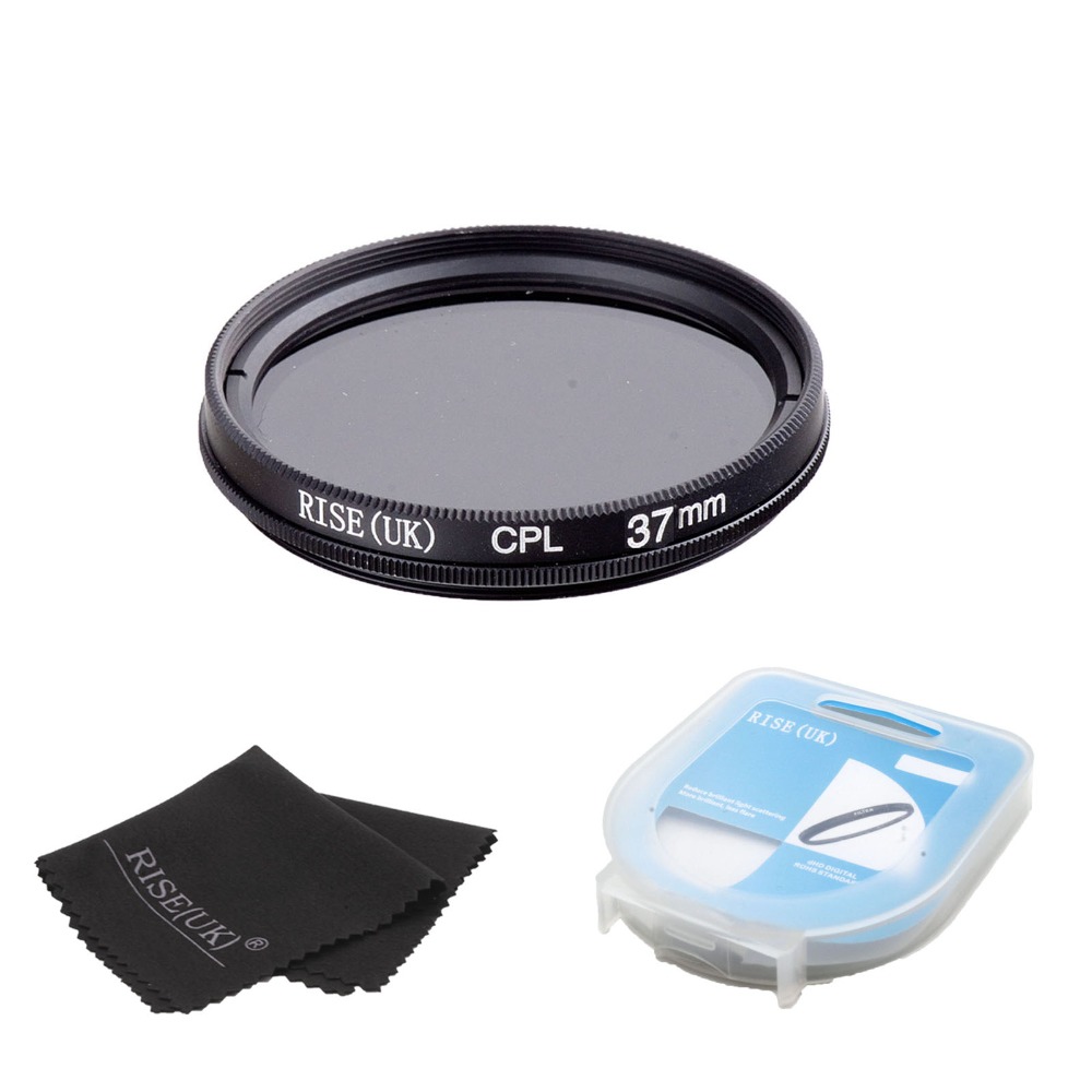 37 Mm Circulaire Polarisatiefilters Cpl Filter + Case + Doek Voor Canon 1000D 650D 600D 550D 500D Rebel T4i T3i t3 T2i 18-55 Mm Lens