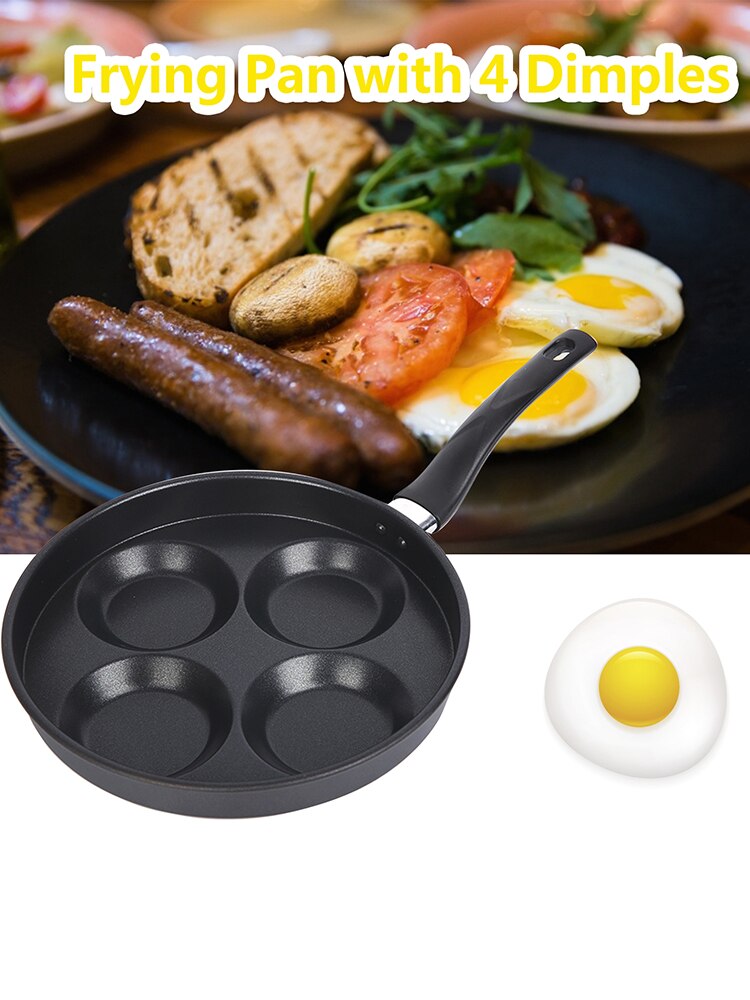 Frying Pan 4 Dimples Non Stick Fried Egg Burger Pancake Pan Non-stick Coated Pan Breakfast Pan 4 Well Small Frying Pan Electric