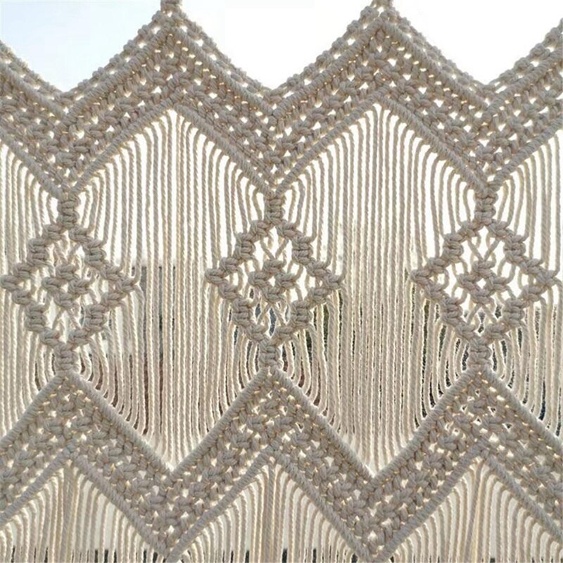 Ściana wisząca tkana kurtyna czeski Boho szyk Handwoven gobelin dekoracje ścienne robić drzwi okno ślub tło