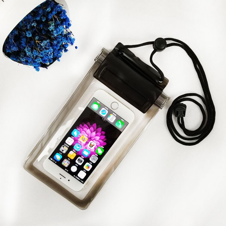 Sacos de natação à prova dwaterproof água saco com luminosa subaquática bolsa de telefone caso para iphone 6s 7 8 xr universal todos os modelos 6.5 polegada