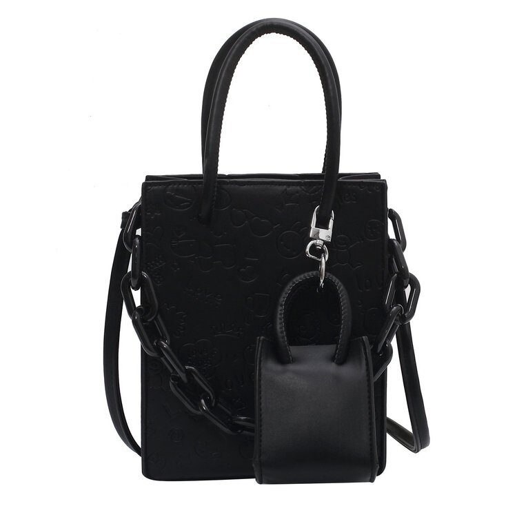 PU Leather Women Shoulder Bags 2Pcs Sets Ladies Handbags Teenage Girls Crossbody Bags Cartoon Print Purses for Women Bag