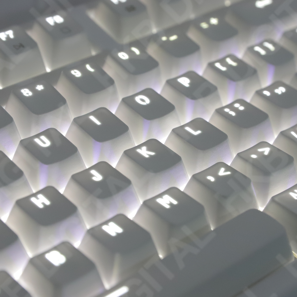 Mechanical Keyboard Keycaps White Color Transparent Backlight OEM Profile for GK61 Anne Pro 2 60% 68% 80% Keyboard PC Game