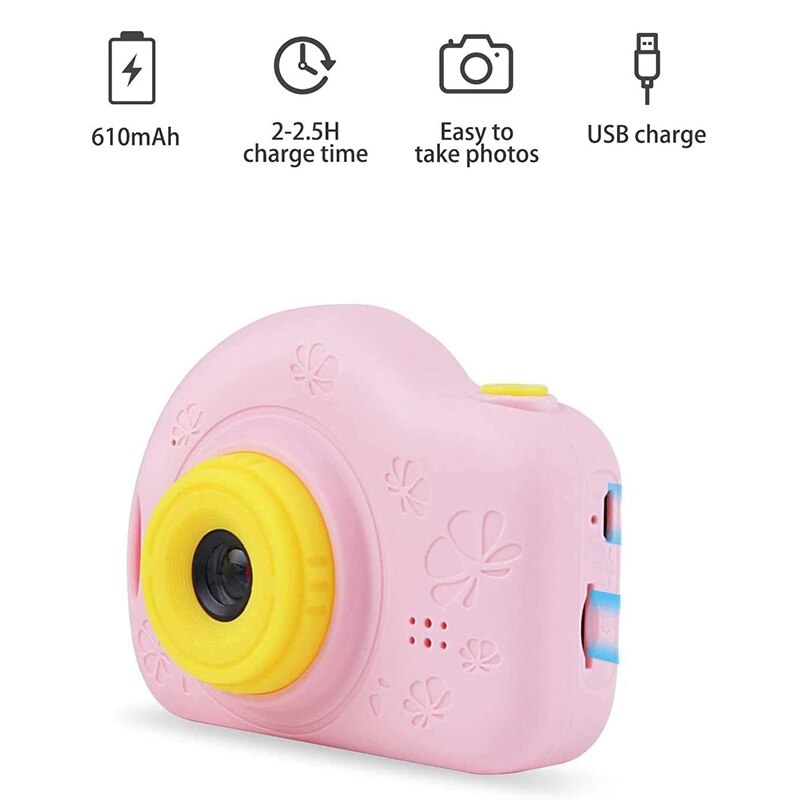 Lasten kamera, digitaalinen videokamera, mini ladattava ja iskunkestävä kamera tee itse videokamera 32gb sd-kortti