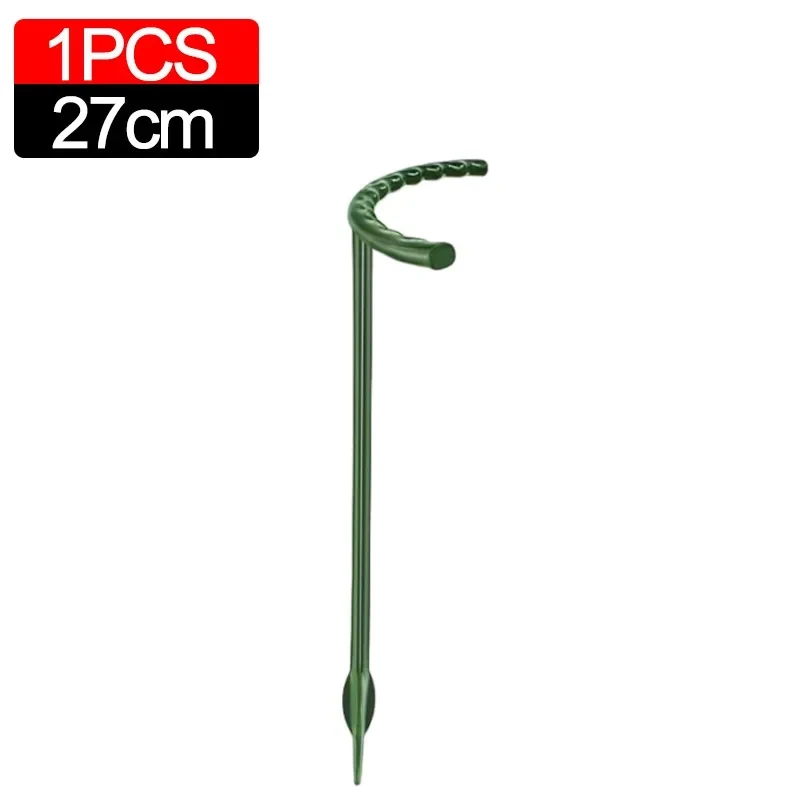 Soporte de plástico para plantas, marco de pila, arreglo de invernadero, varilla fija semicircular, soporte de escalada para plantas y flores de interior, 1/40 Uds.: Marrón