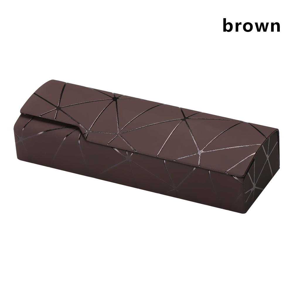 1 pc unisex glasögonbox skyddsfodral bärbart solglasögonfodral handgjorda optiska läsglasögontillbehör: Brun -01