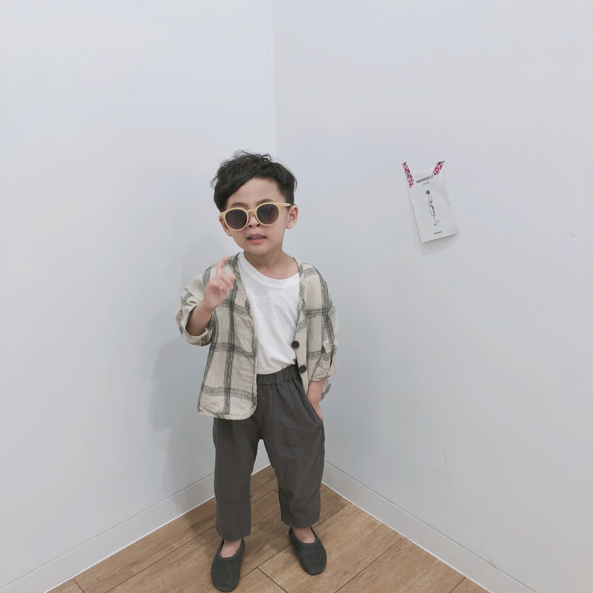 2 3 4 5 6 años Camisas de Niños Pequeños Casual coreano abrigo de celosía para Niñas Ropa de niños recién llegado camisas de niños Tops de bebé