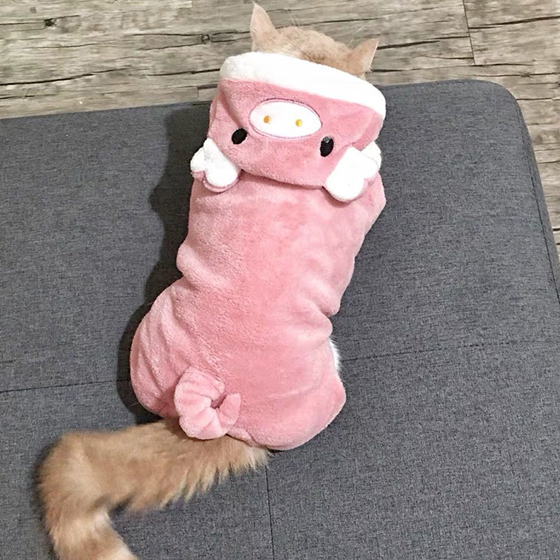 Zimowe ubrania dla psów Ciepłe polarowe bluzy z kapturem dla małych psów Chihuahua Puppy Cats Kurtka Płaszcz Kombinezon dla psa Kostium