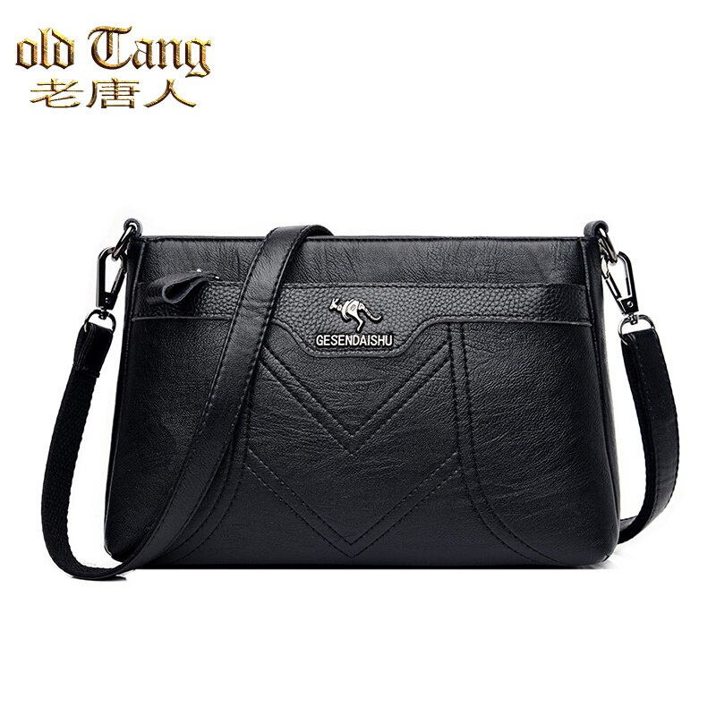 Oude Tang Vintage Crossbody Tassen Voor Vrouwen Grote Capaciteit Schoudertas Soft Pu Lederen Handtassen Tassen