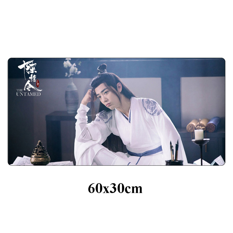 DIY Custom The Untamed Mouse pad Xiao Zhan Wang yibo Large Gaming Mousepad Locking Edge 60x30cm Cool Durable Computer Desk Mat: Red