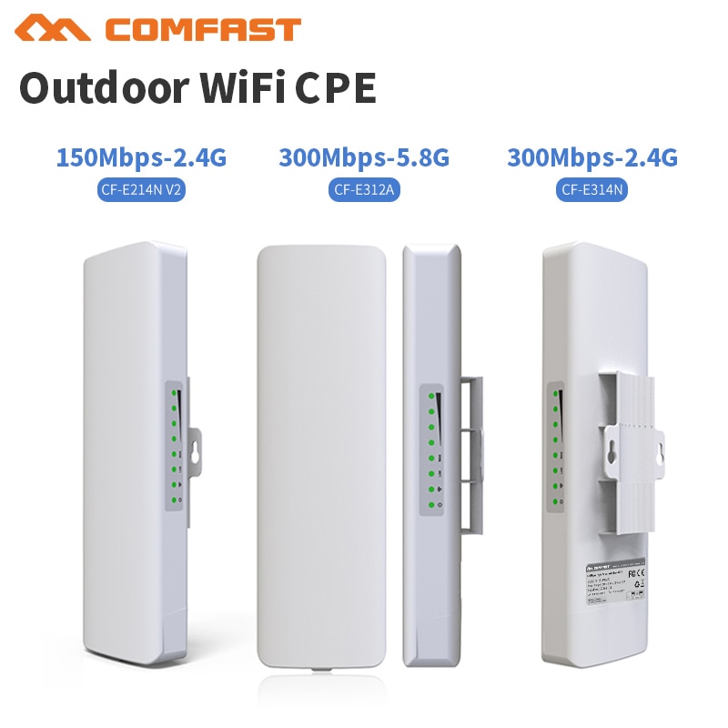 2.4G & 5G Comfast Outdoor Cpe Bridge 150Mbps & 300Mbps Long Range Signal Booster Extender Draadloze ap 14dbI Outdoor Access Point