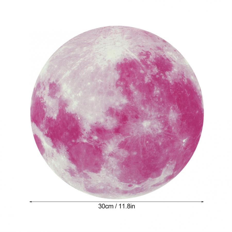 30 cm Lichtgevende Maan Vorm Gloeiende Muursticker Interieur voor Kinderkamer Slaapkamer Glow Stickers: Paars