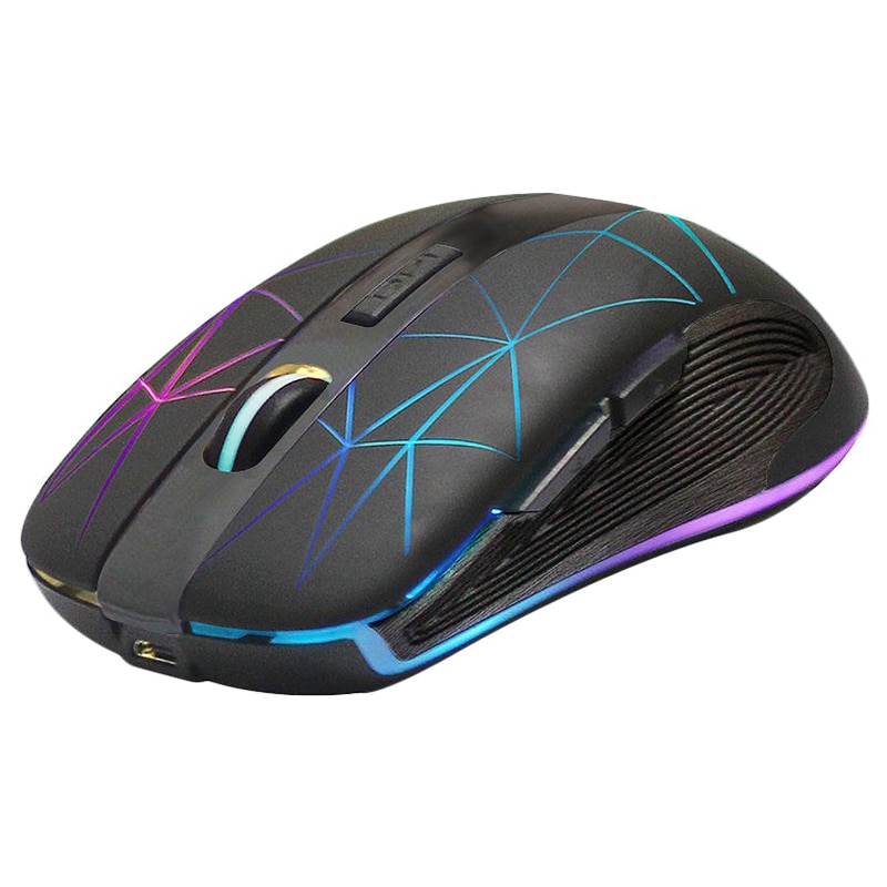 Rii RM200 2.4G Wireless Mouse 5 Buttons Rechargeable Mobile Optical Mouse with Colorful LED 3 Adjustable DPI Levels for PC: Default Title