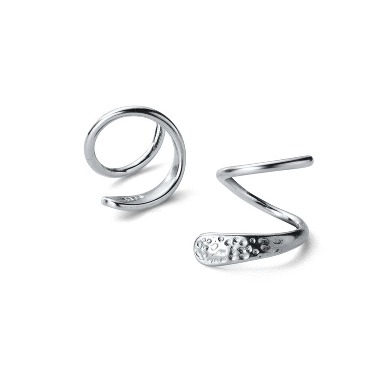 Geometrische helix-ohrstecker aus sterlingsilber in silber/gold , 925 stück , trendige ohrring-accessoires für damen und mädchen 554