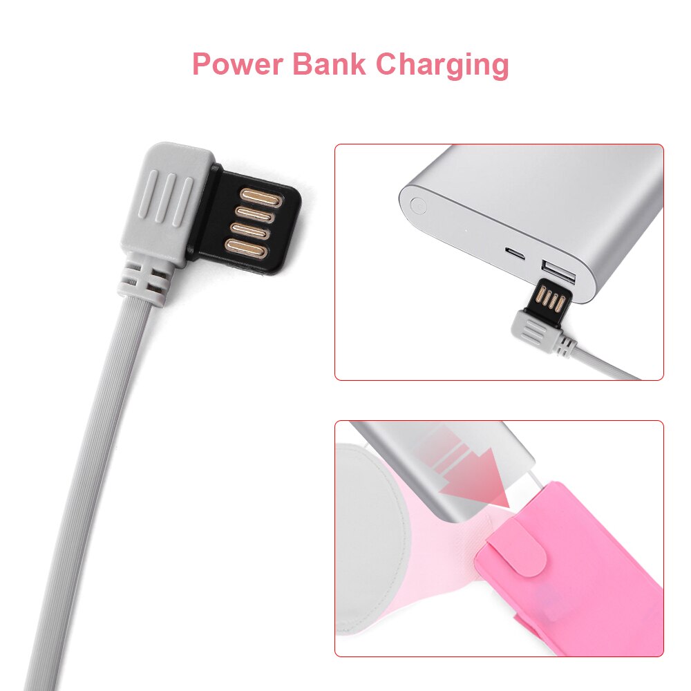 Heizung Pad Erwärmung Gürtel haut-freundliche USB Lade Einstellbare Temperatur Wrap Taille Wärmer für Frauen Mädchen Home Reise Rosa