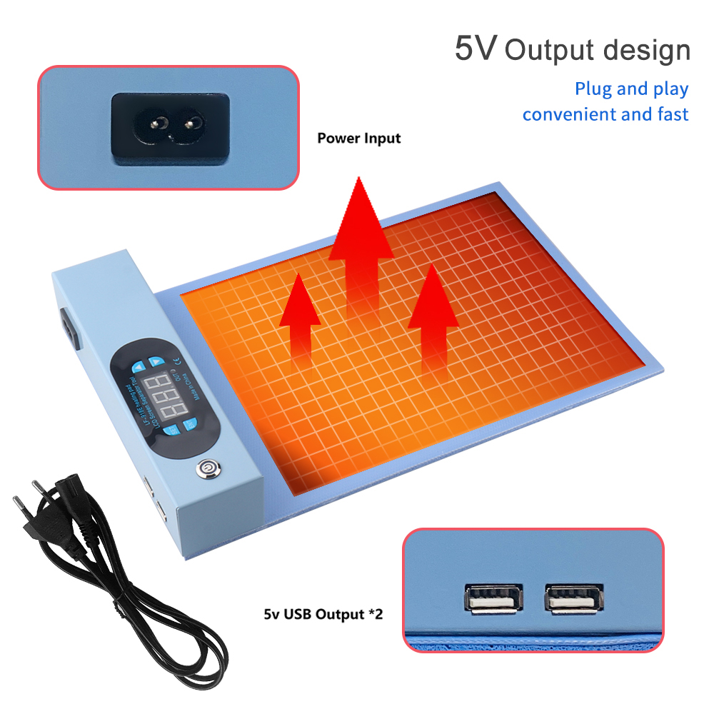 LF-918E LCD-scherm Separator Blauw Scherm Splitter Verwarming Podium Separator Pad Voor iPhone iPad 14 inch Tool CPB Verwarming Pad