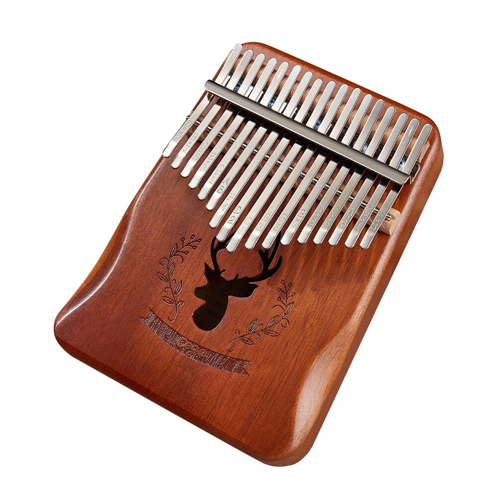 Kalimba de madera de caoba de 17 teclas, instrumento Musical de percusión de Piano con dedo pulgar, instrumento Musical agradable, suministro de instrumentos