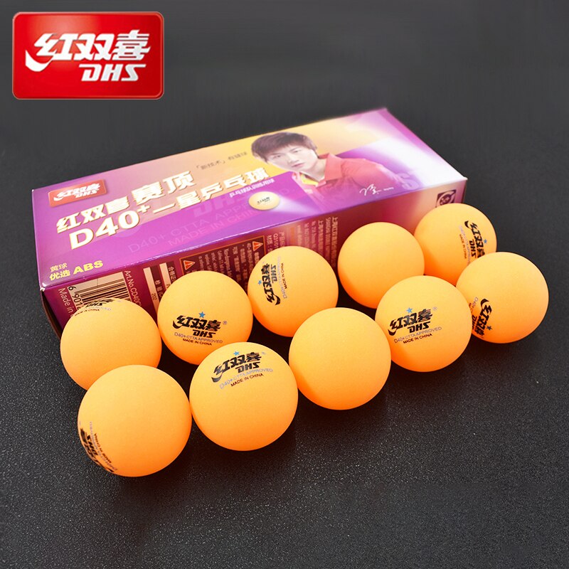 DHS Ping Pong 10 Packing Competition Training Ping-pong Material Seamed D40+ PP Ball Table Tennis Ball